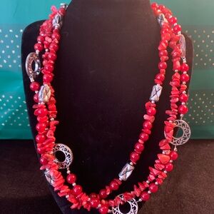Red Beaded Necklace